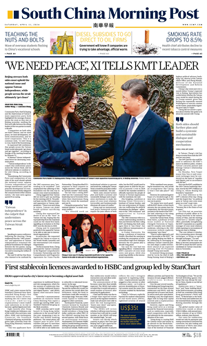 Prima pagina South China Morning Post di oggi - Quotidiano estero