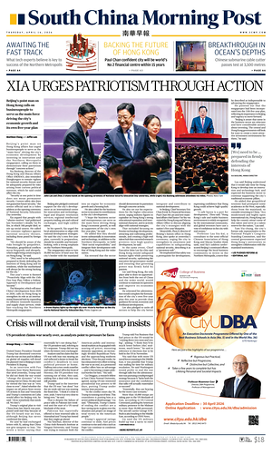 Prima pagina South China Morning Post di oggi - Quotidiano estero