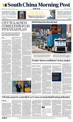 Prima pagina South China Morning Post di oggi - Quotidiano estero