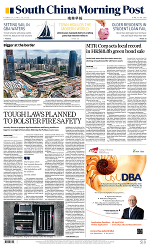 Prima pagina South China Morning Post di oggi - Quotidiano estero
