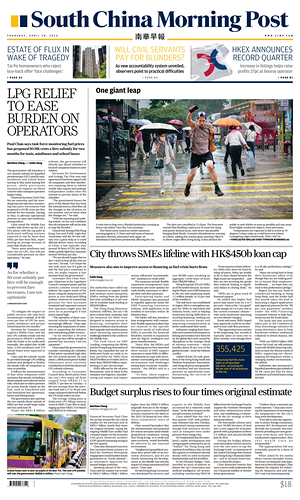 Prima pagina South China Morning Post di oggi - Quotidiano estero