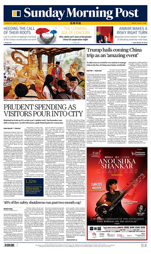Prima pagina South China Morning Post di oggi - Quotidiano estero