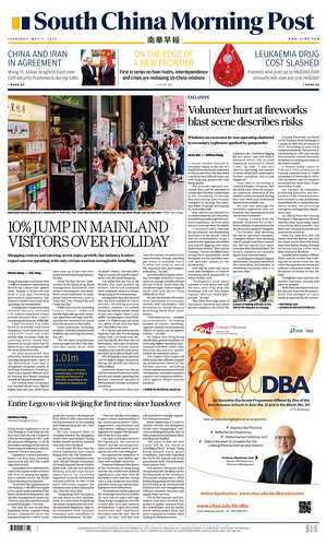 Prima pagina South China Morning Post di oggi - Quotidiano estero