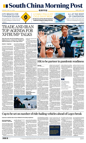 Prima pagina South China Morning Post di oggi - Quotidiano estero