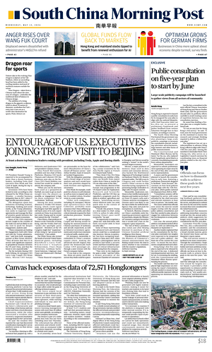 Prima pagina South China Morning Post di oggi - Quotidiano estero