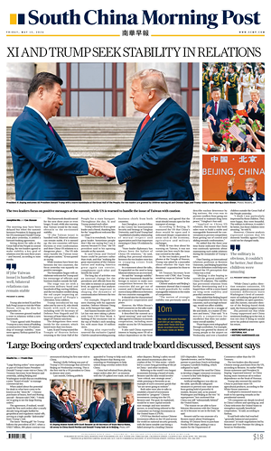 Prima pagina South China Morning Post di oggi - Quotidiano estero
