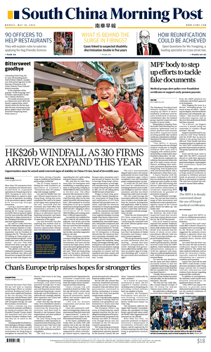 Prima pagina South China Morning Post di oggi - Quotidiano estero