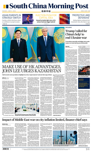 Prima pagina South China Morning Post di oggi - Quotidiano estero