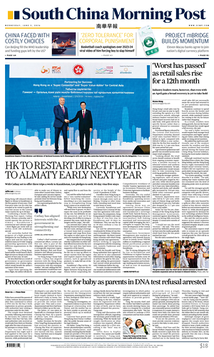 Prima pagina South China Morning Post di oggi - Quotidiano estero