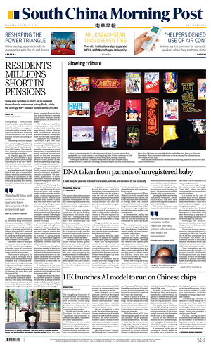 Prima pagina South China Morning Post di oggi - Quotidiano estero