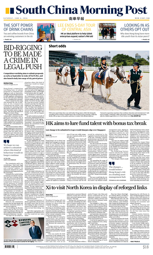Prima pagina South China Morning Post di oggi - Quotidiano estero