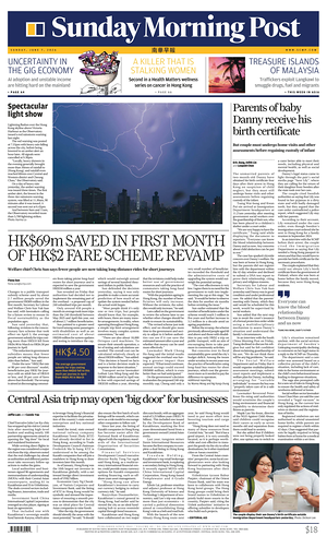 Prima pagina South China Morning Post di oggi - Quotidiano estero