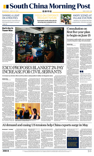 Prima pagina South China Morning Post di oggi - Quotidiano estero