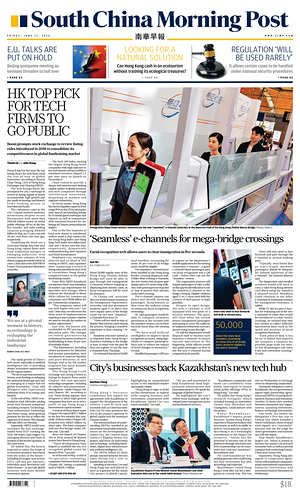 Prima pagina South China Morning Post di oggi - Quotidiano estero