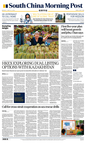 Prima pagina South China Morning Post di oggi - Quotidiano estero