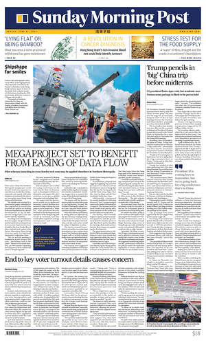 Prima pagina South China Morning Post di oggi - Quotidiano estero