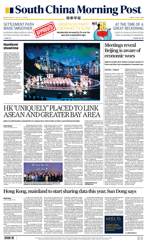 Prima pagina South China Morning Post di oggi - Quotidiano estero