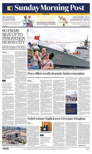 Prima pagina South China Morning Post di oggi - Quotidiano estero