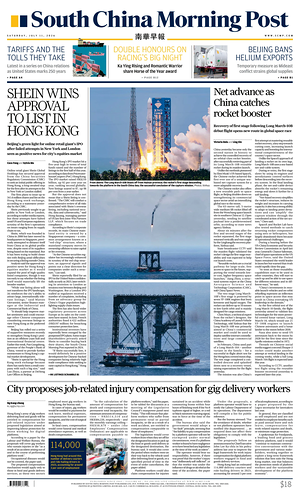 Prima pagina South China Morning Post di oggi - Quotidiano estero