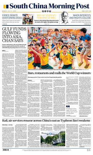 Prima pagina South China Morning Post di oggi - Quotidiano estero