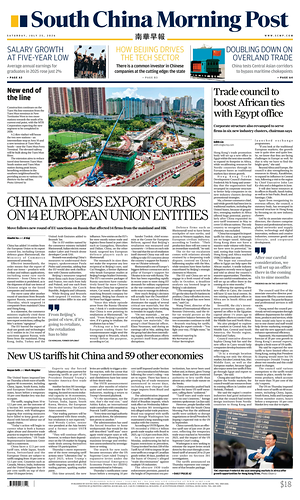Prima pagina South China Morning Post di oggi - Quotidiano estero