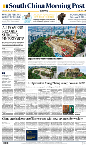 Prima pagina South China Morning Post di oggi - Quotidiano estero