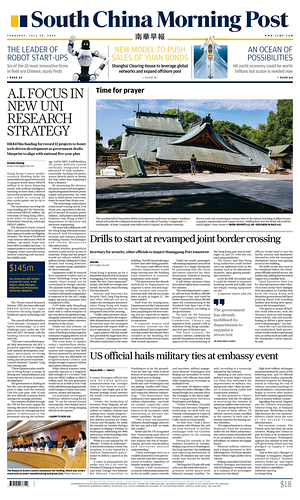 Prima pagina South China Morning Post di oggi - Quotidiano estero