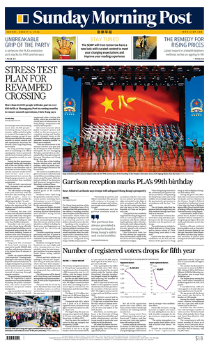 Prima pagina South China Morning Post di oggi - Quotidiano estero
