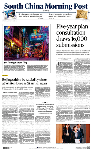Prima pagina South China Morning Post di oggi - Quotidiano estero