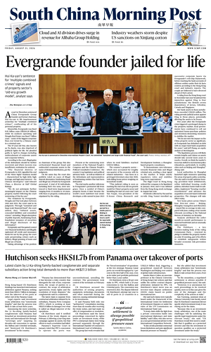 Prima pagina South China Morning Post di oggi - Quotidiano estero