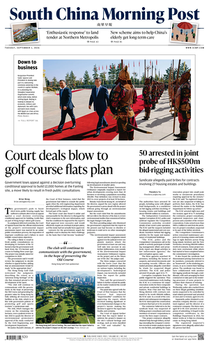 Prima pagina South China Morning Post di oggi - Quotidiano estero