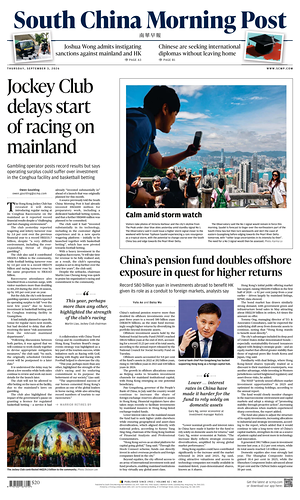 Prima pagina South China Morning Post di oggi - Quotidiano estero
