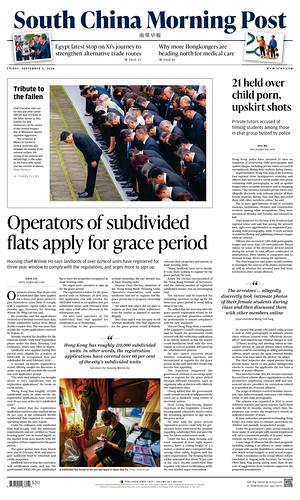 Prima pagina South China Morning Post di oggi - Quotidiano estero