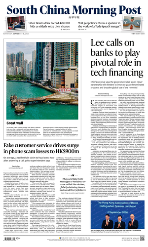 Prima pagina South China Morning Post di oggi - Quotidiano estero