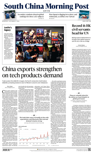 Prima pagina South China Morning Post di oggi - Quotidiano estero