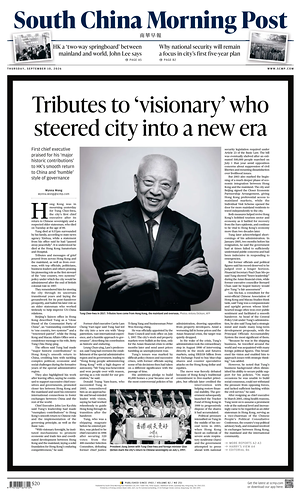 Prima pagina South China Morning Post di oggi - Quotidiano estero