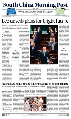 Prima pagina South China Morning Post di oggi - Quotidiano estero