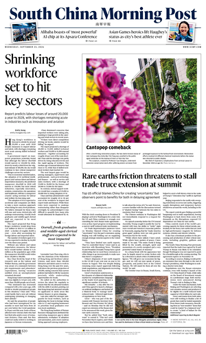 Prima pagina South China Morning Post di oggi - Quotidiano estero