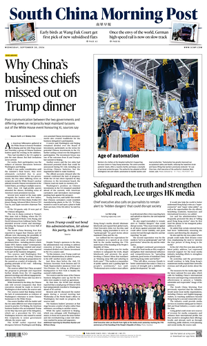 Prima pagina South China Morning Post di oggi - Quotidiano estero