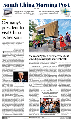Prima pagina South China Morning Post di oggi - Quotidiano estero