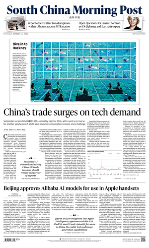 Prima pagina South China Morning Post di oggi - Quotidiano estero