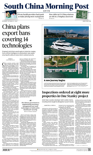 Prima pagina South China Morning Post di oggi - Quotidiano estero