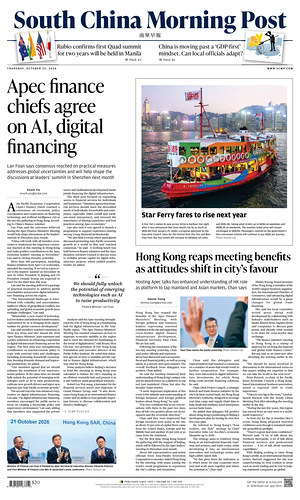 Prima pagina South China Morning Post di oggi - Quotidiano estero