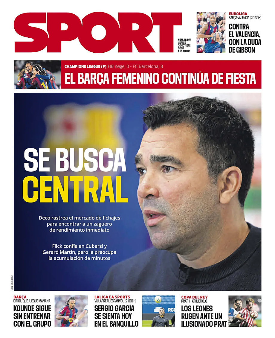 Portada Sport de hoy - Quiosco 30 octubre 2026