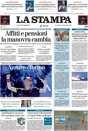 La Stampa prima pagina