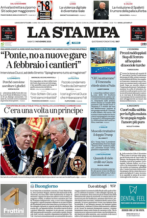 La Stampa prima pagina