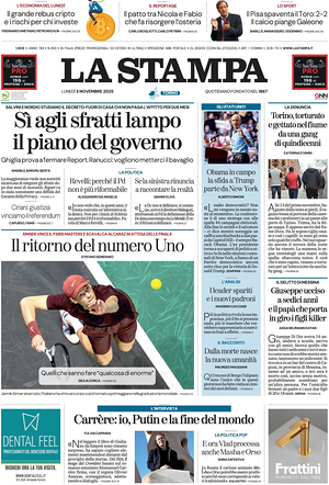 La Stampa prima pagina