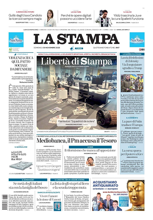 Prima pagina La Stampa di oggi - Quotidiano nazionale