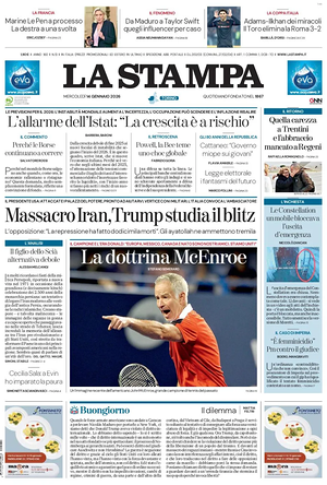 La Stampa prima pagina