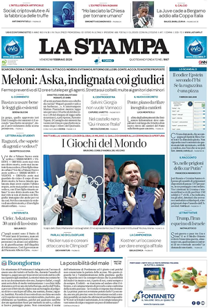 Prima pagina La Stampa di oggi - Quotidiano nazionale